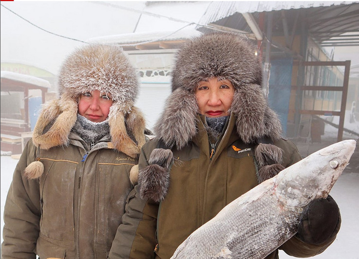Zima v meste Jakutsk