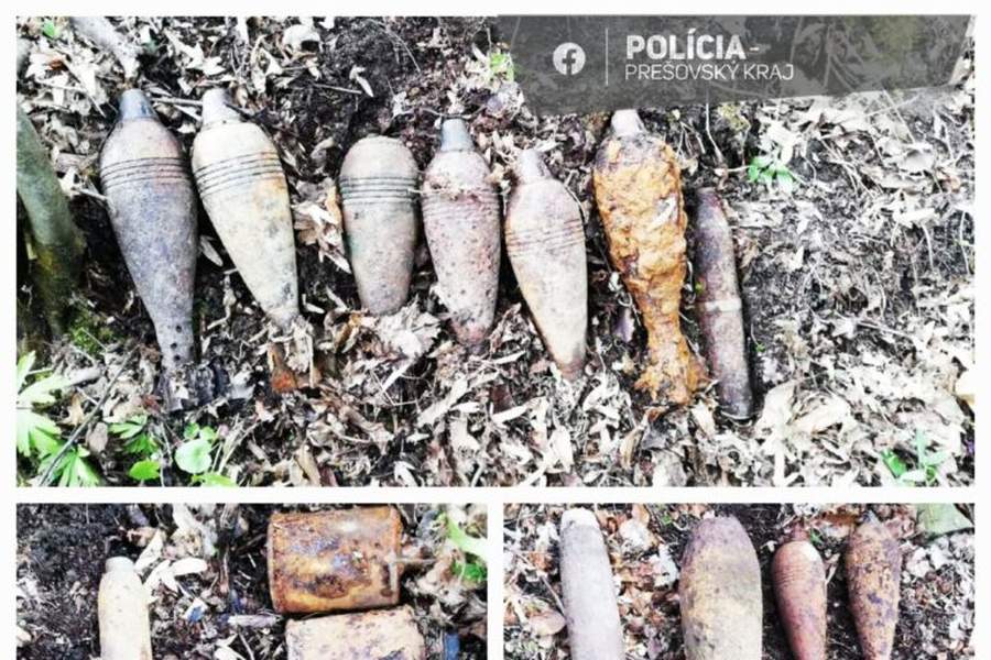 Pri prechádzke lesom našiel muž dvadsať kusov munície z druhej svetovej vojny