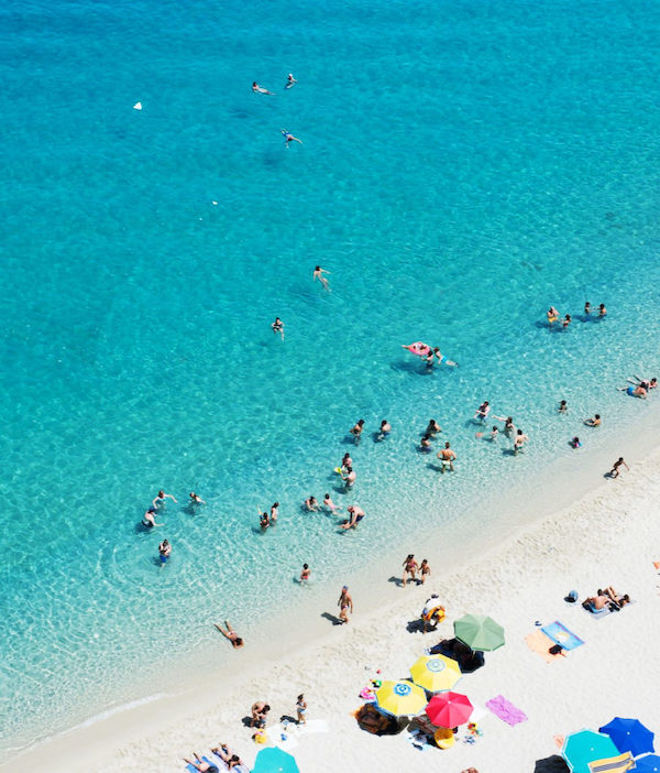 Pláž Marasusa, Tropea, Taliansko