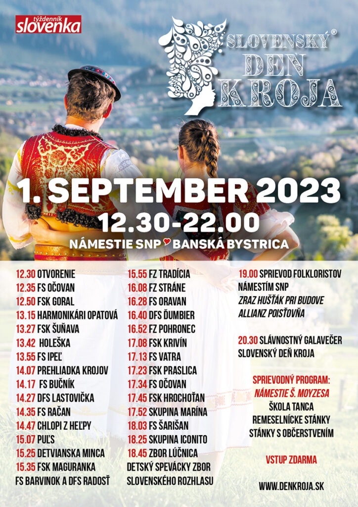 Slovenský deň kroja 2023 - Program podujatia